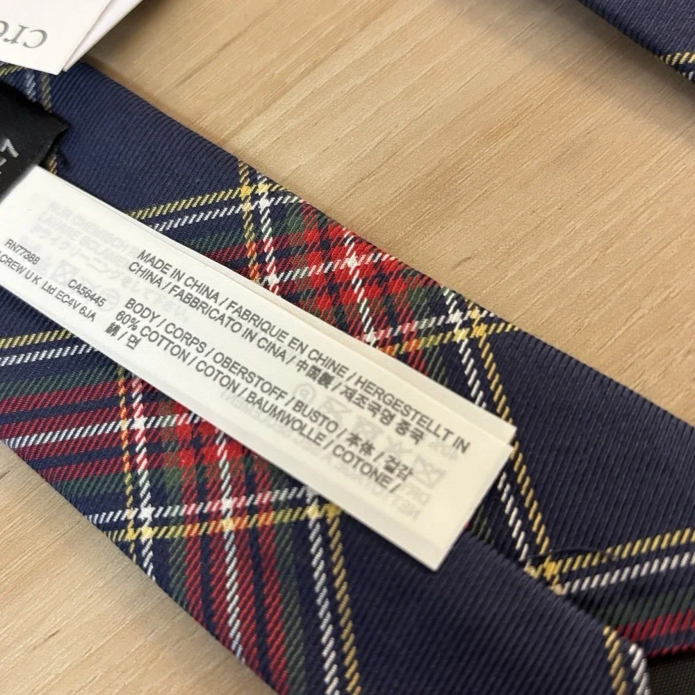 Crewcuts Tie Boys Plaid Silk Size 42 Youth 2-7